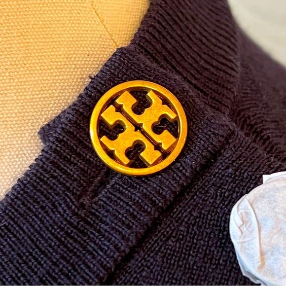 NWOT Tory Burch Kimberly Navy Crewneck Sweater - Picture 7 of 13
